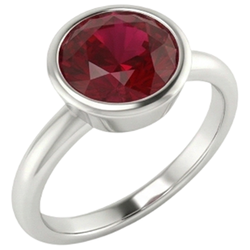Anello solitario 0.75 carati Gioielli da donna con rubino birmano Novità