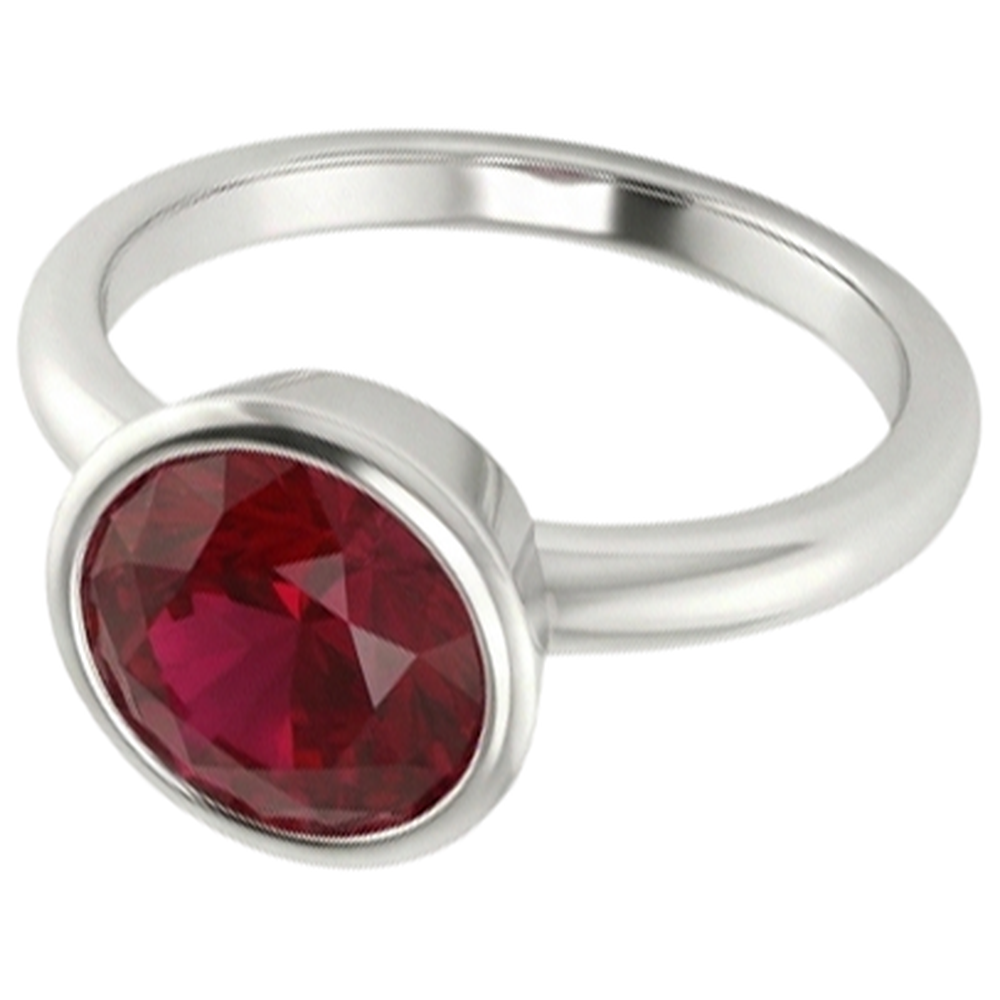 Anello solitario 0.75 carati Gioielli da donna con rubino birmano Novità