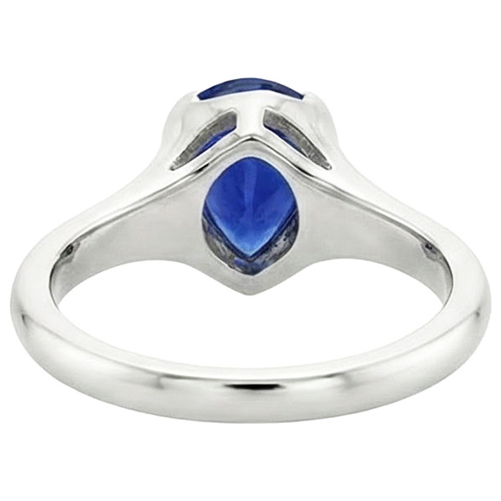 vero pear diamante 3carati anello angolo laterale