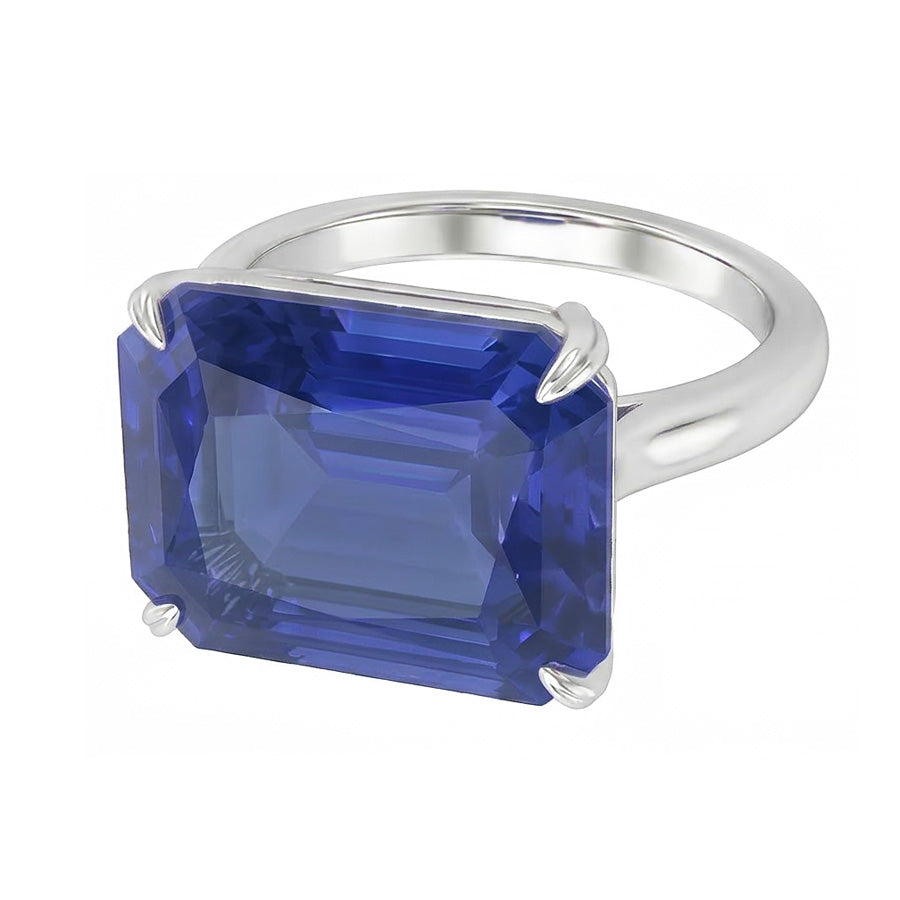 vero emerald diamante 3carati anello vista frontale