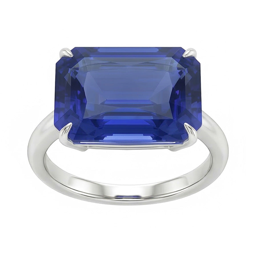 vero emerald diamante 3carati anello angolo laterale