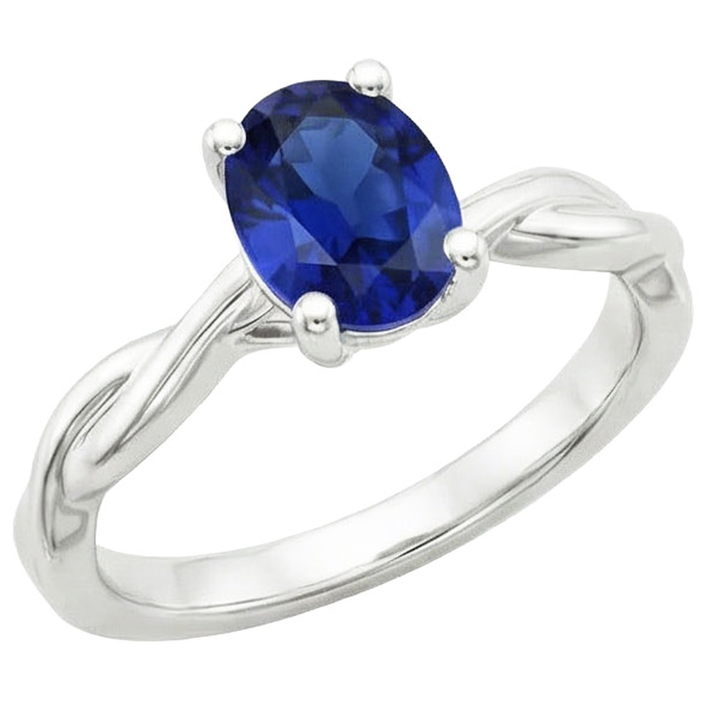 vero oval diamante 2carati anello angolo laterale