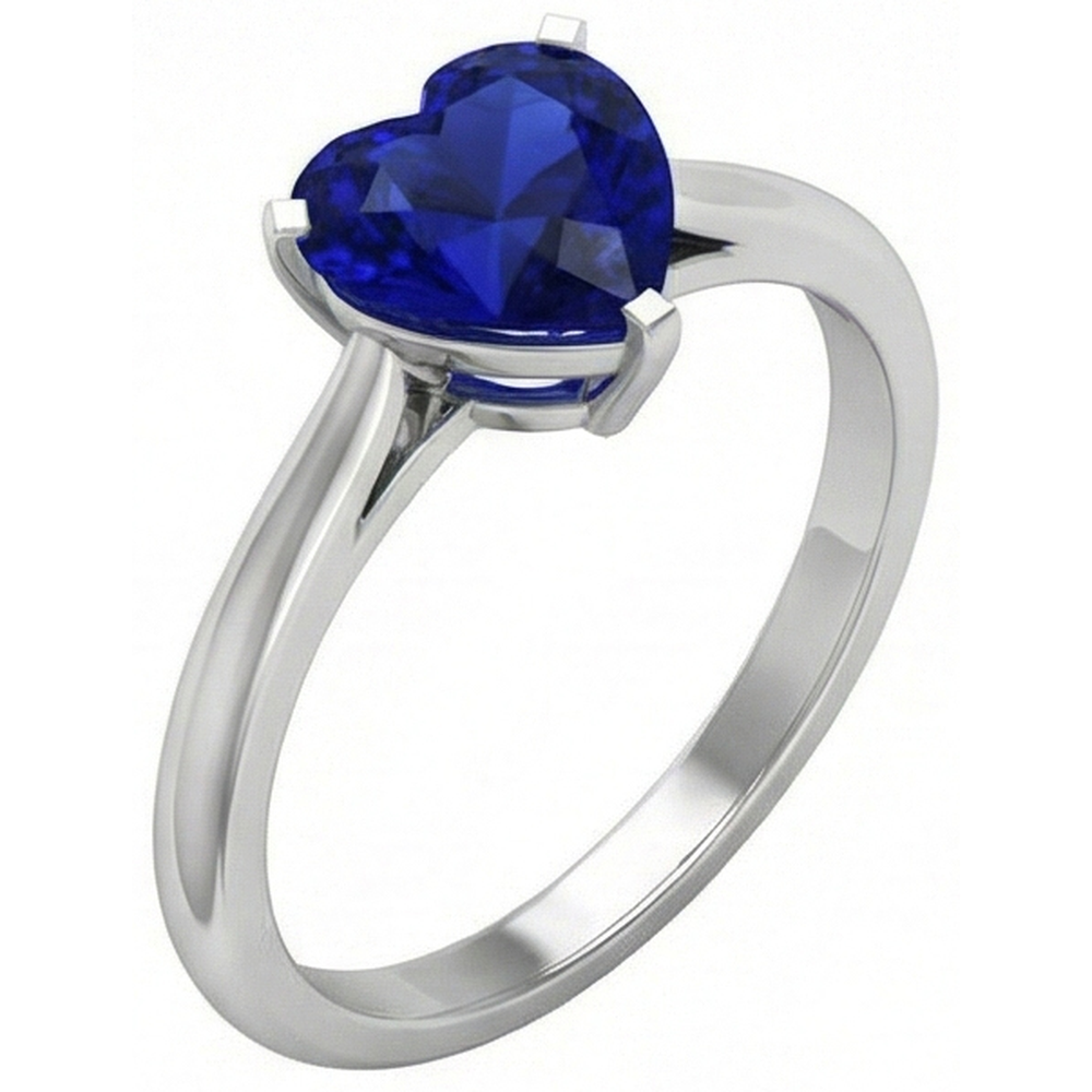 vero heart diamante 2carati anello vista frontale