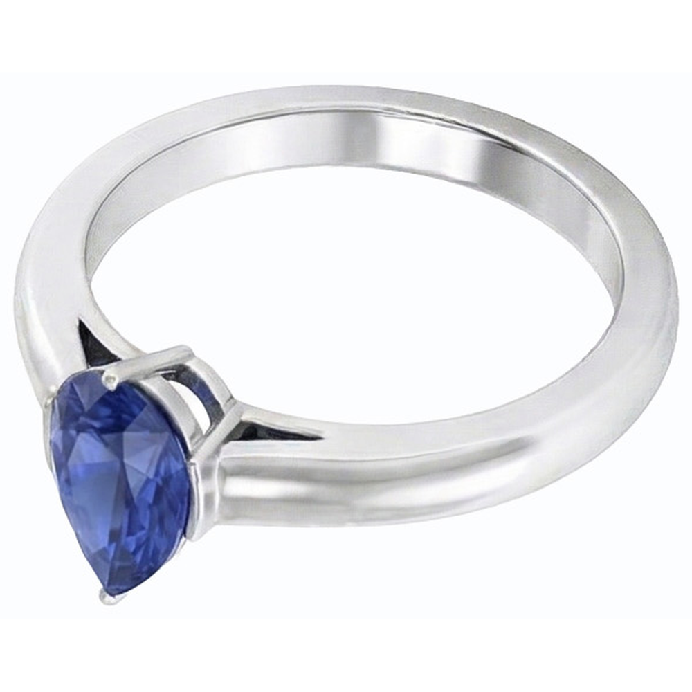 vero pear diamante 1.50carati anello angolo laterale