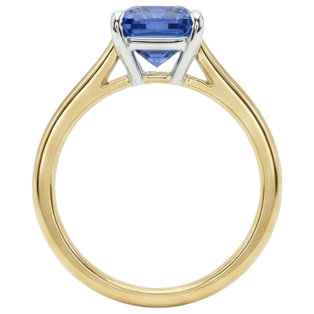 vero diamante 1.50carati anello vista di profilo