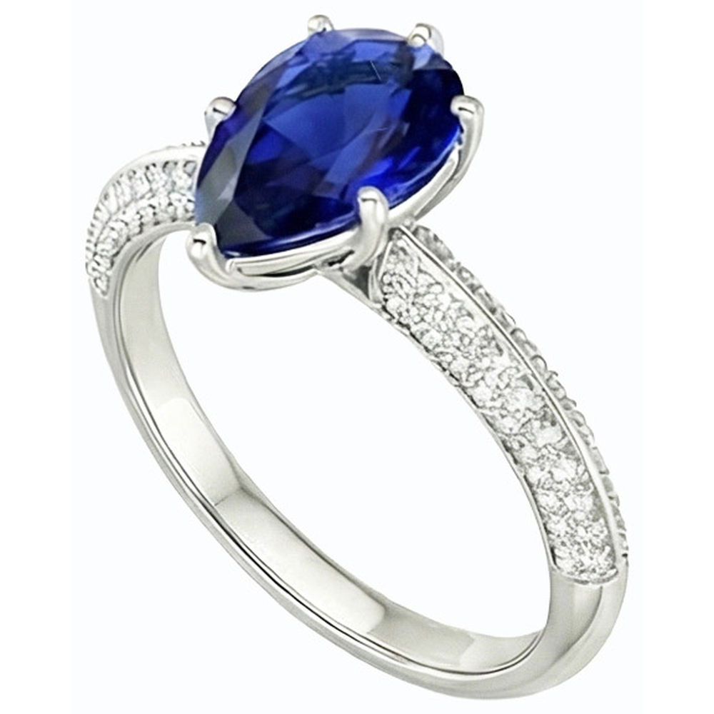 vero round diamante 3carati anello angolo laterale