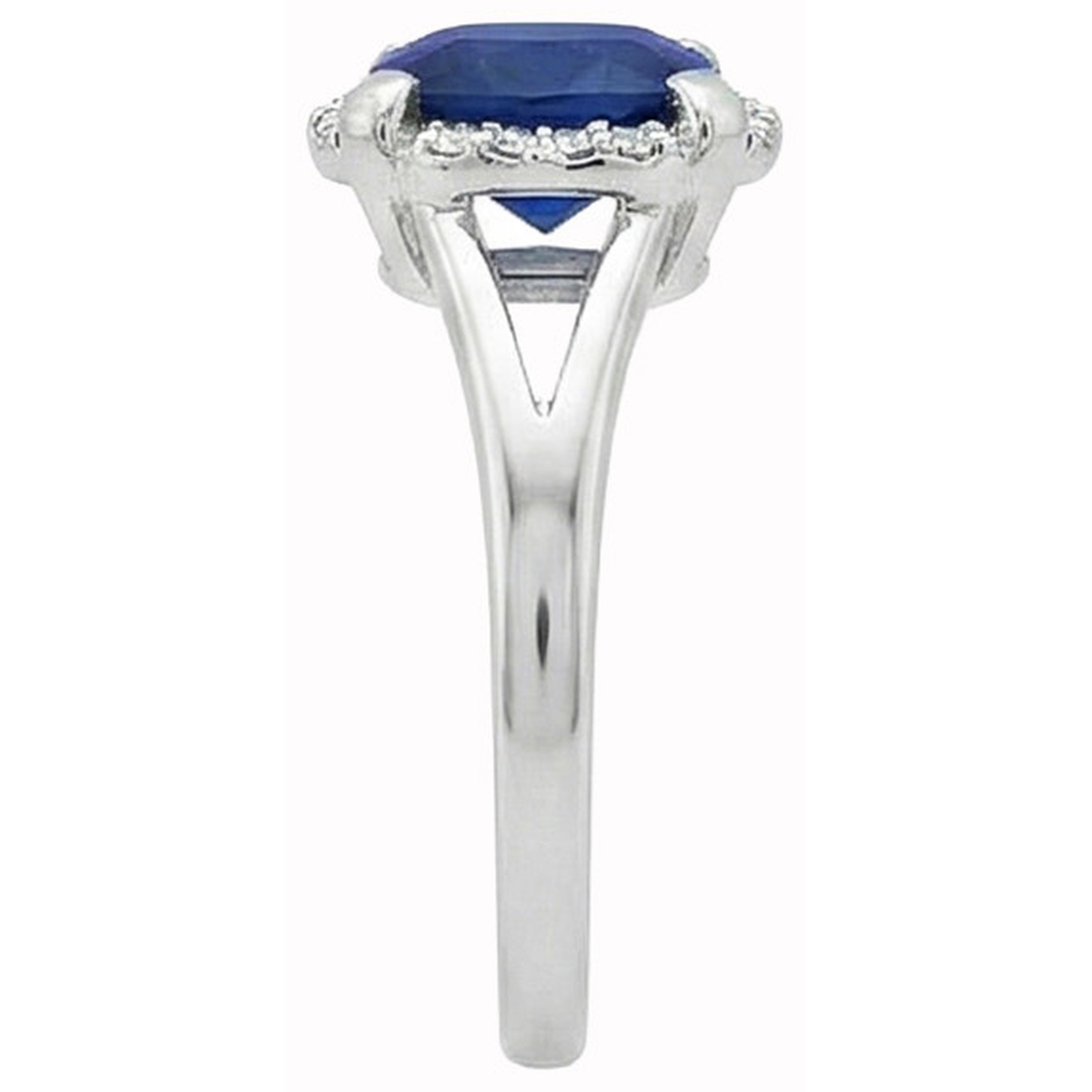 vero round diamante 2.50carati anello vista di profilo