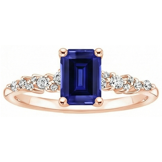 vero emerald diamante 3.50carati anello dettaglio ravvicinato