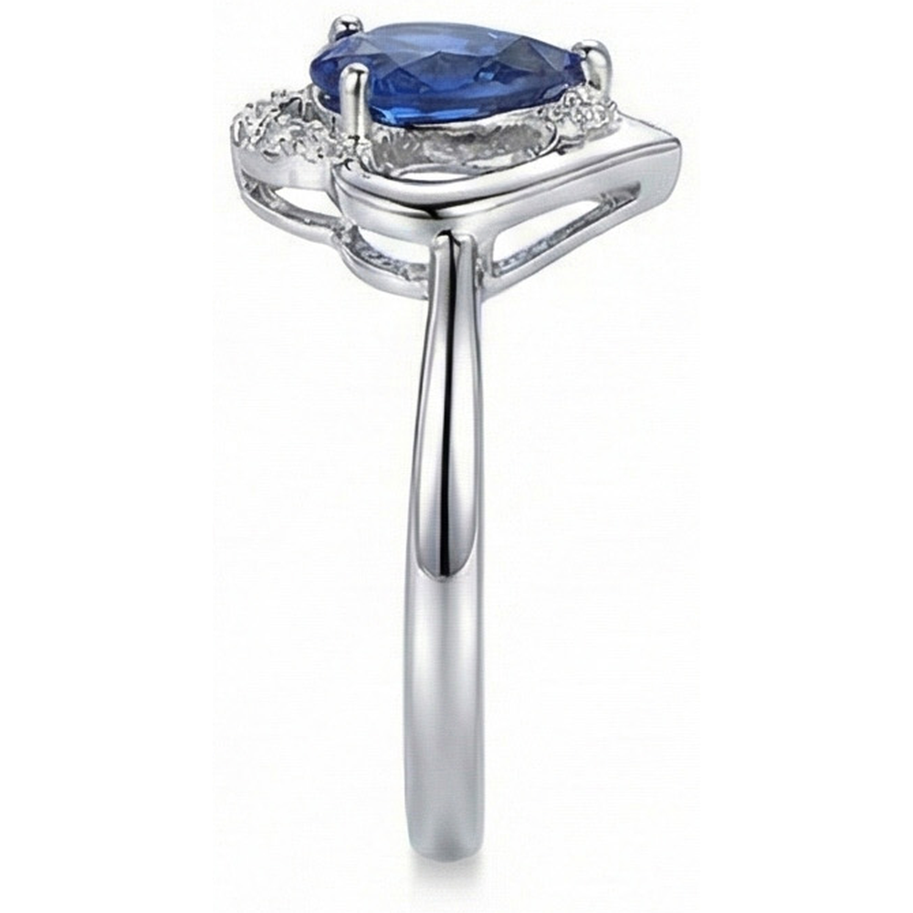 vero round diamante 2.50carati anello con accenti diamanti