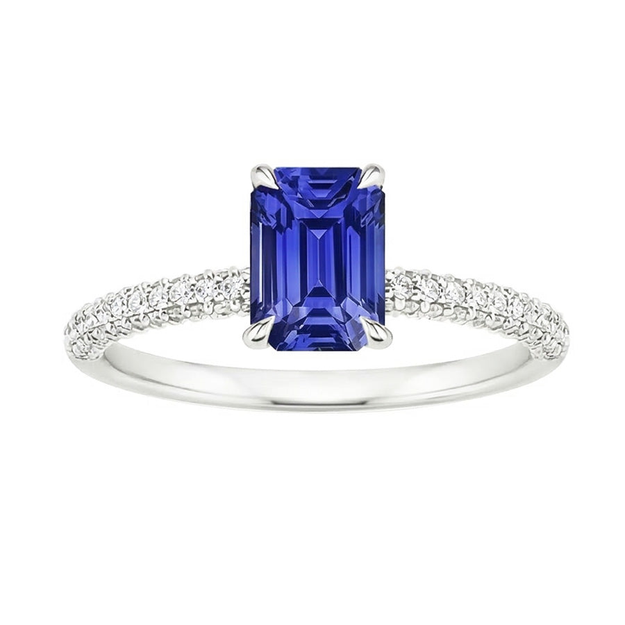 vero emerald diamante 4carati anello dettaglio ravvicinato
