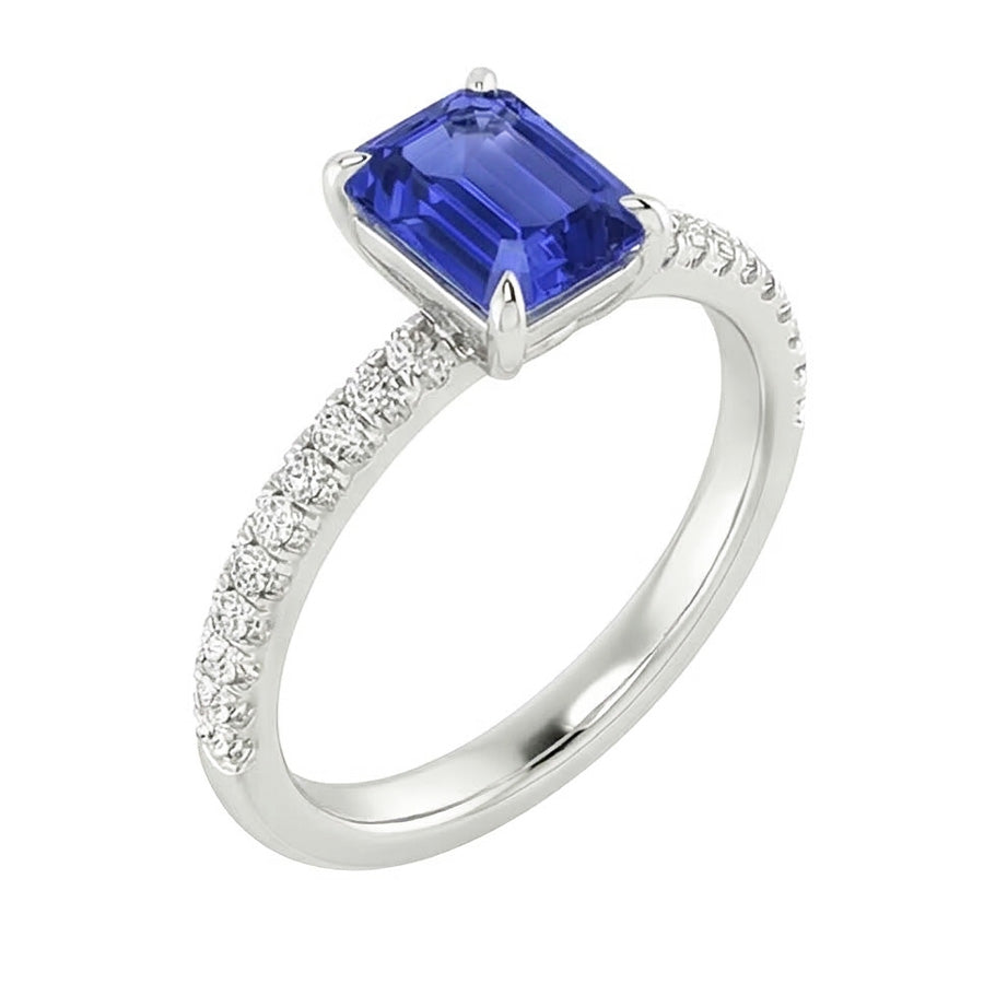 vero emerald diamante 4carati anello vista dall'alto