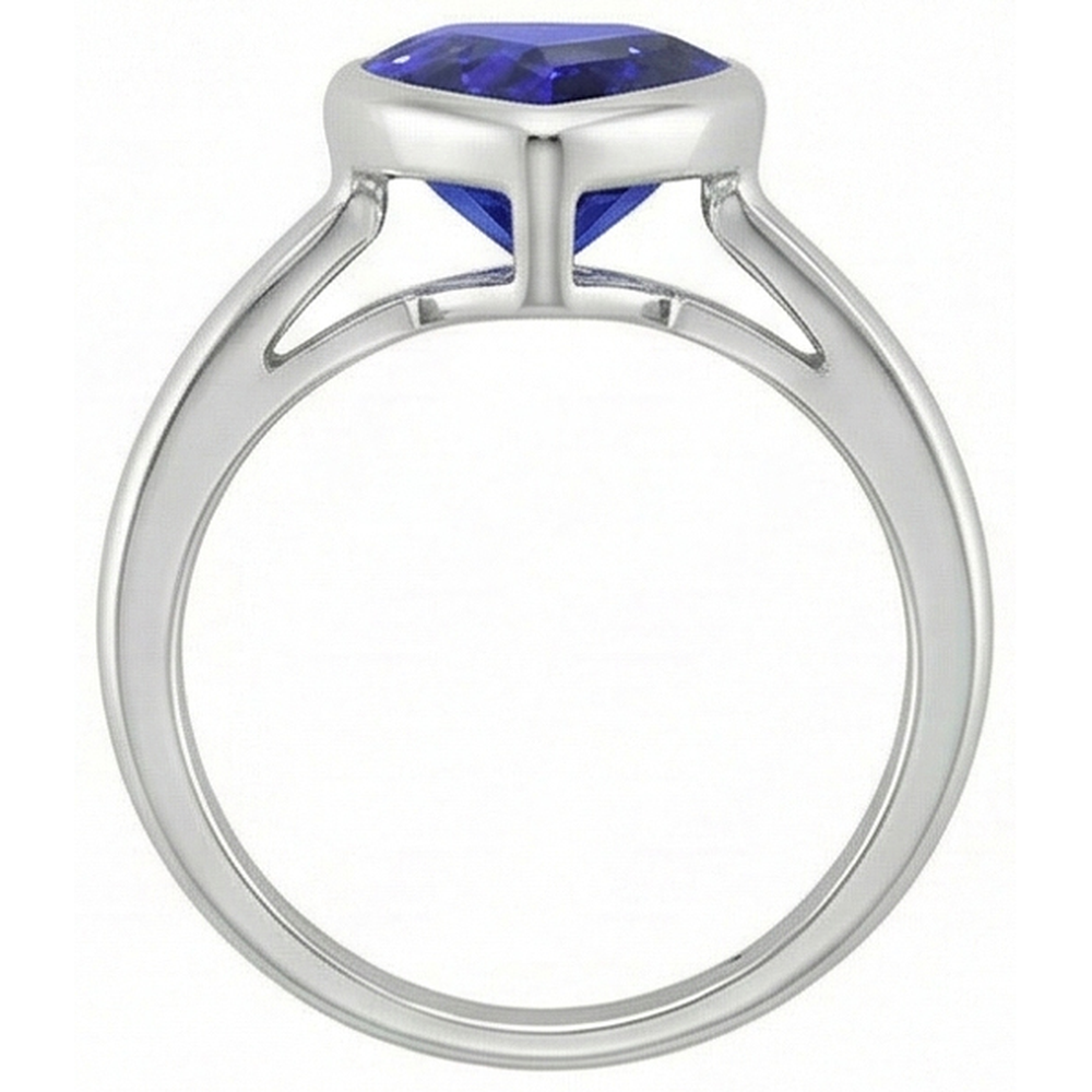 vero heart diamante 2.50carati anello su bianco