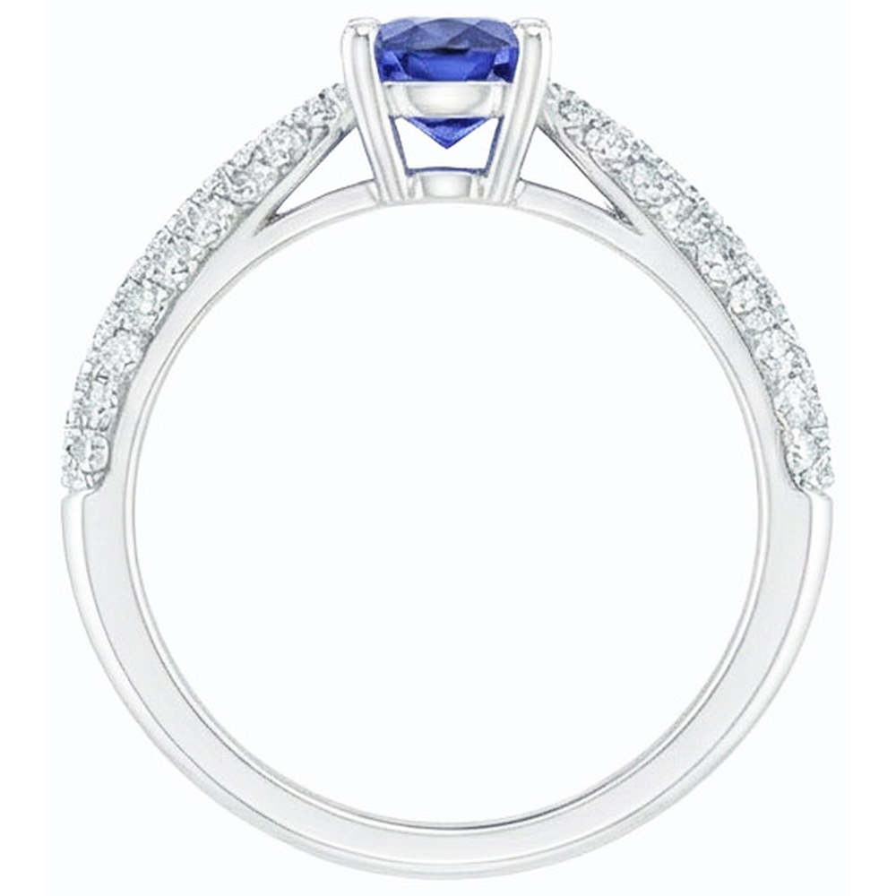 vero pear diamante 2.50carati anello dettaglio ravvicinato