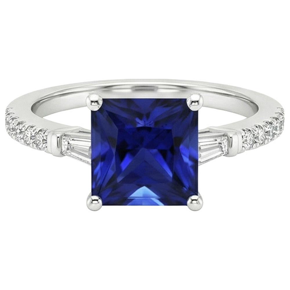 vero princess diamante 5.50carati anello vista dall'alto