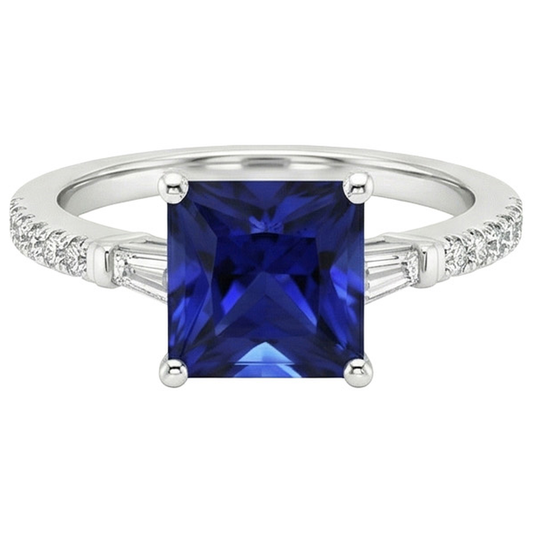 vero princess diamante 5.50carati anello vista dall'alto