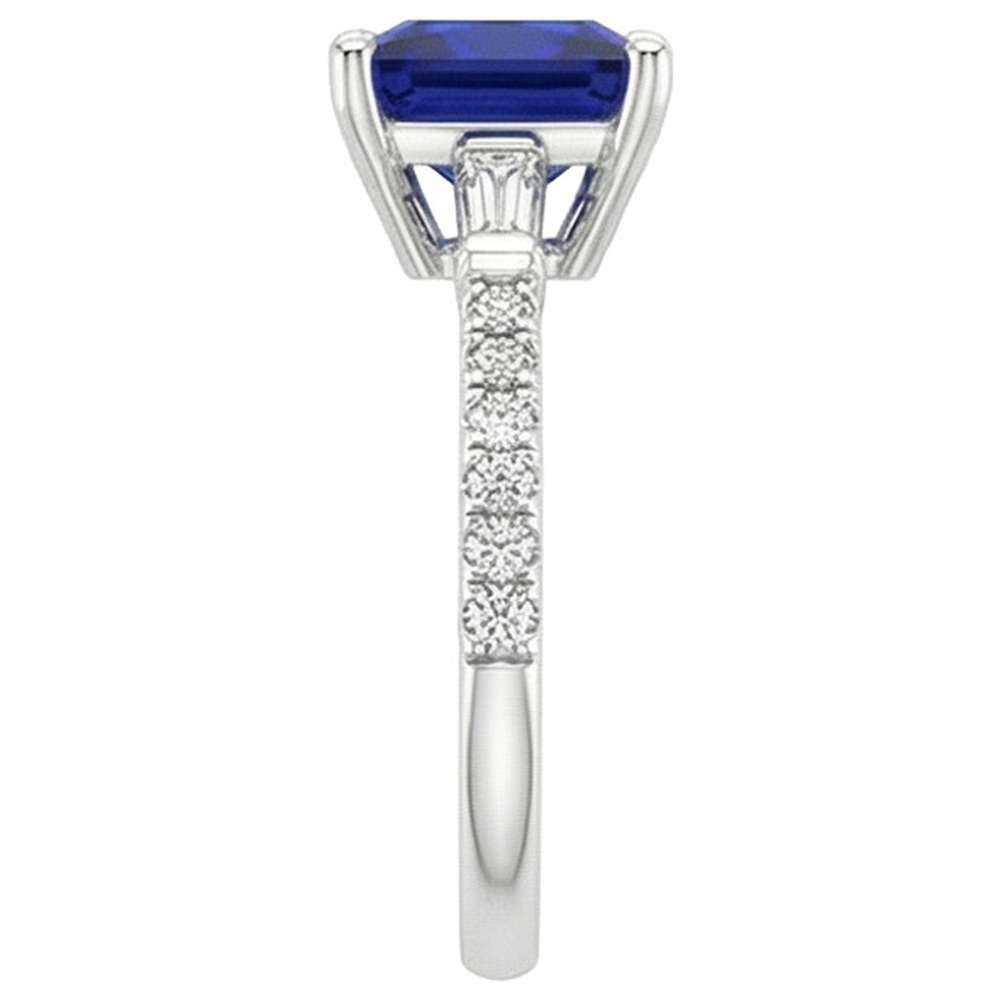 vero princess diamante 5.50carati anello su bianco