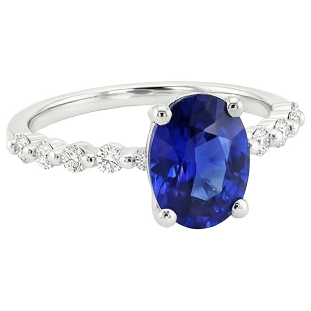 vero round diamante 3carati anello vista di profilo