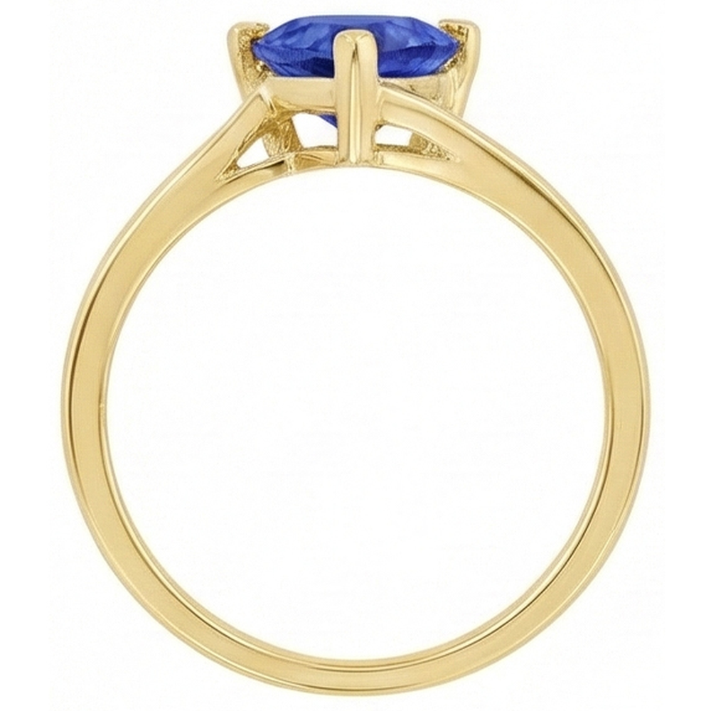 vero diamante 14carati anello vista di profilo