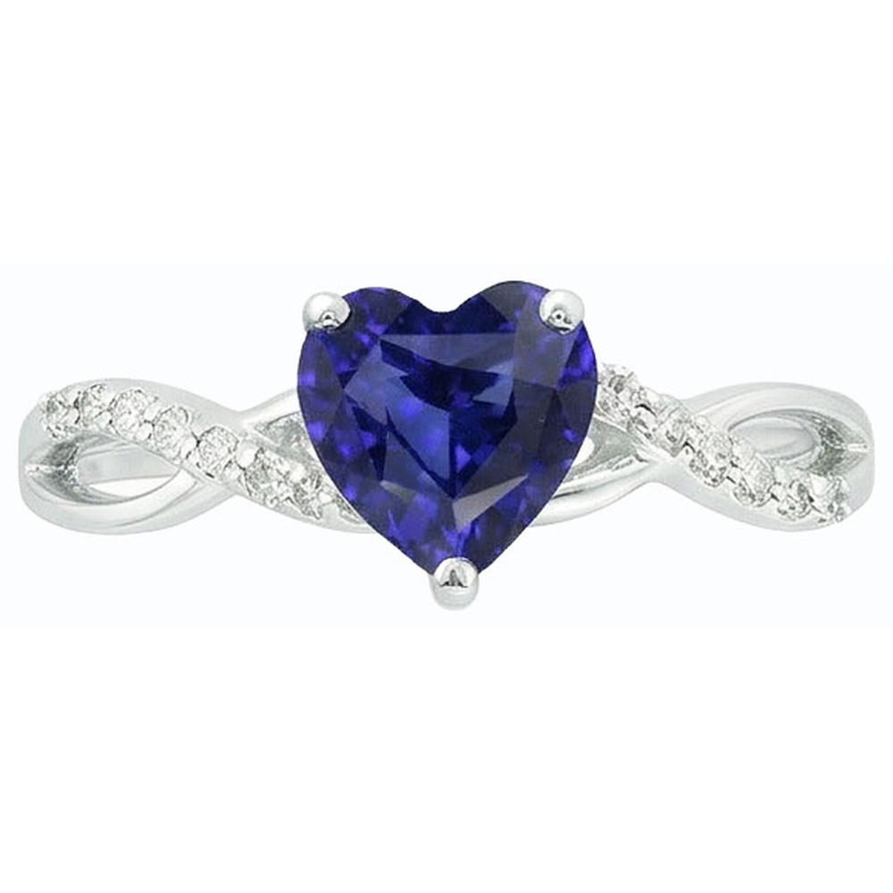vero round diamante 2carati anello su bianco