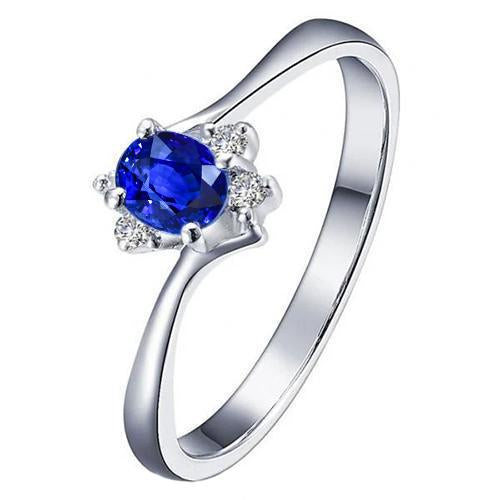 Anello Solitario Con Accento Zaffiro Sri Lanka E Diamanti 1.90 Carati - harrychadent.it