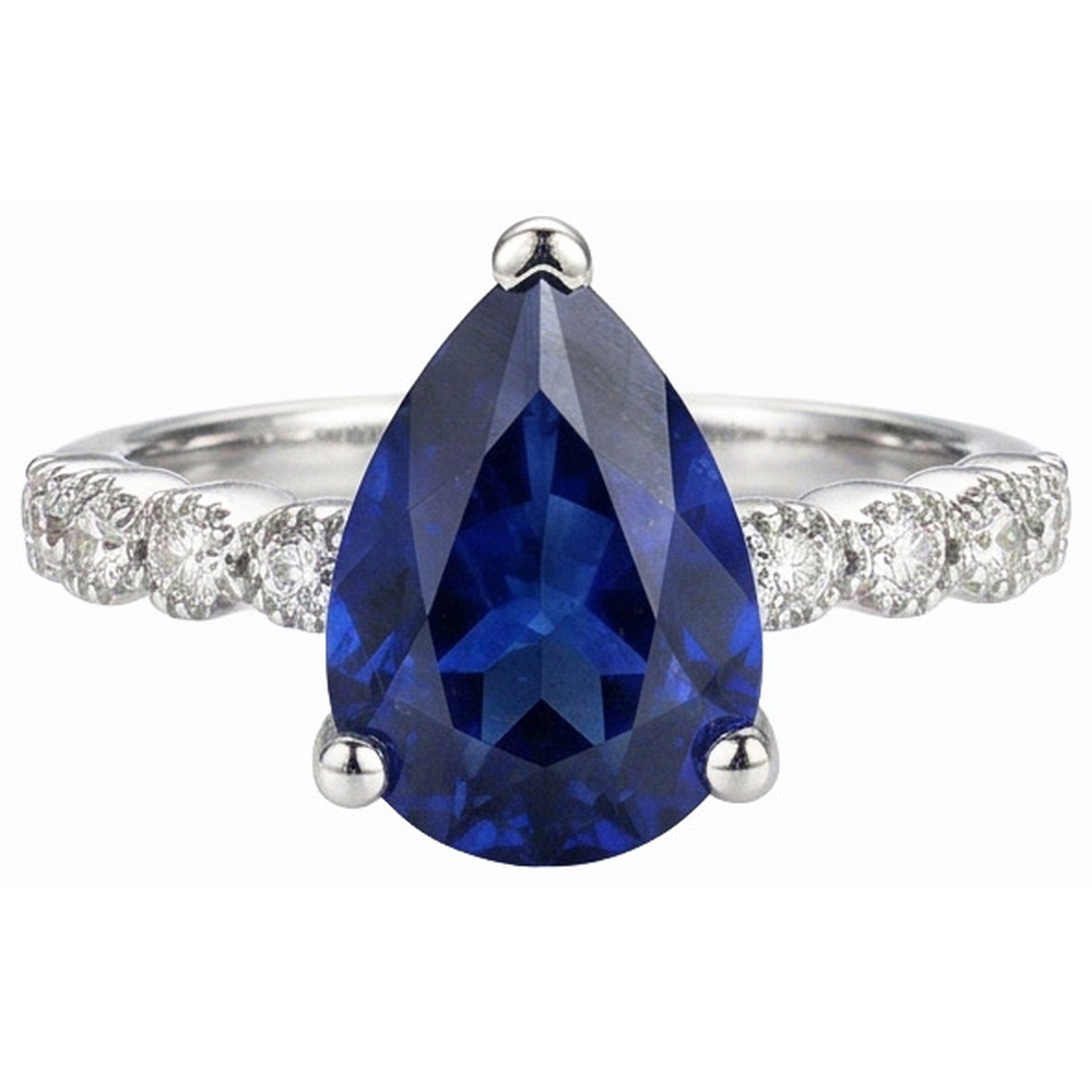 vero round diamante 3.50carati anello vista dall'alto