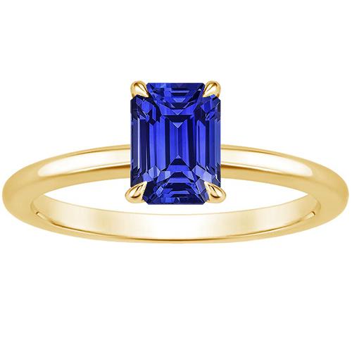 Anello Solitario Oro Giallo Smeraldo Zaffiro Sri Lanka 3 Carati - harrychadent.it