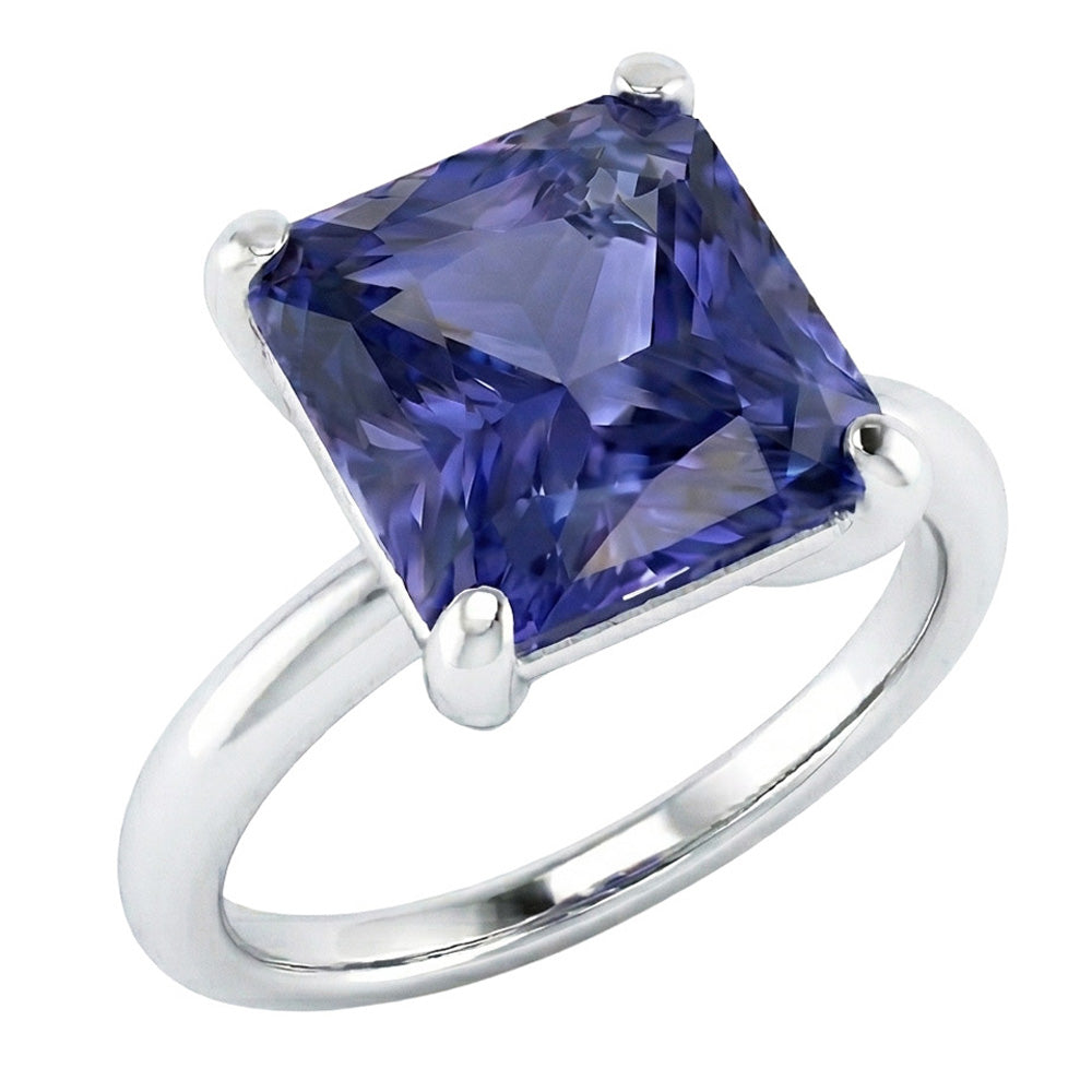 Anello solitario da donna Radiant Srilankan Sapphire Gemstone 2.50 carati