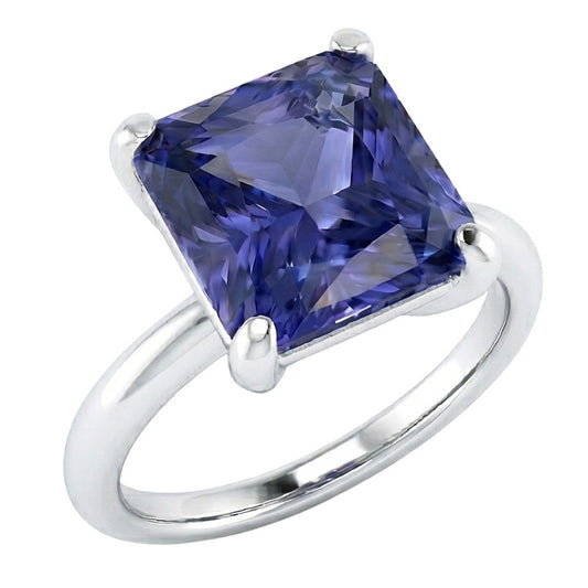 Anello solitario da donna Radiant Srilankan Sapphire Gemstone 2.50 carati