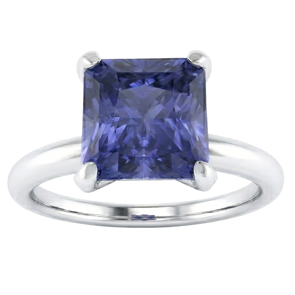 Anello solitario da donna Radiant Srilankan Sapphire Gemstone 2.50 carati