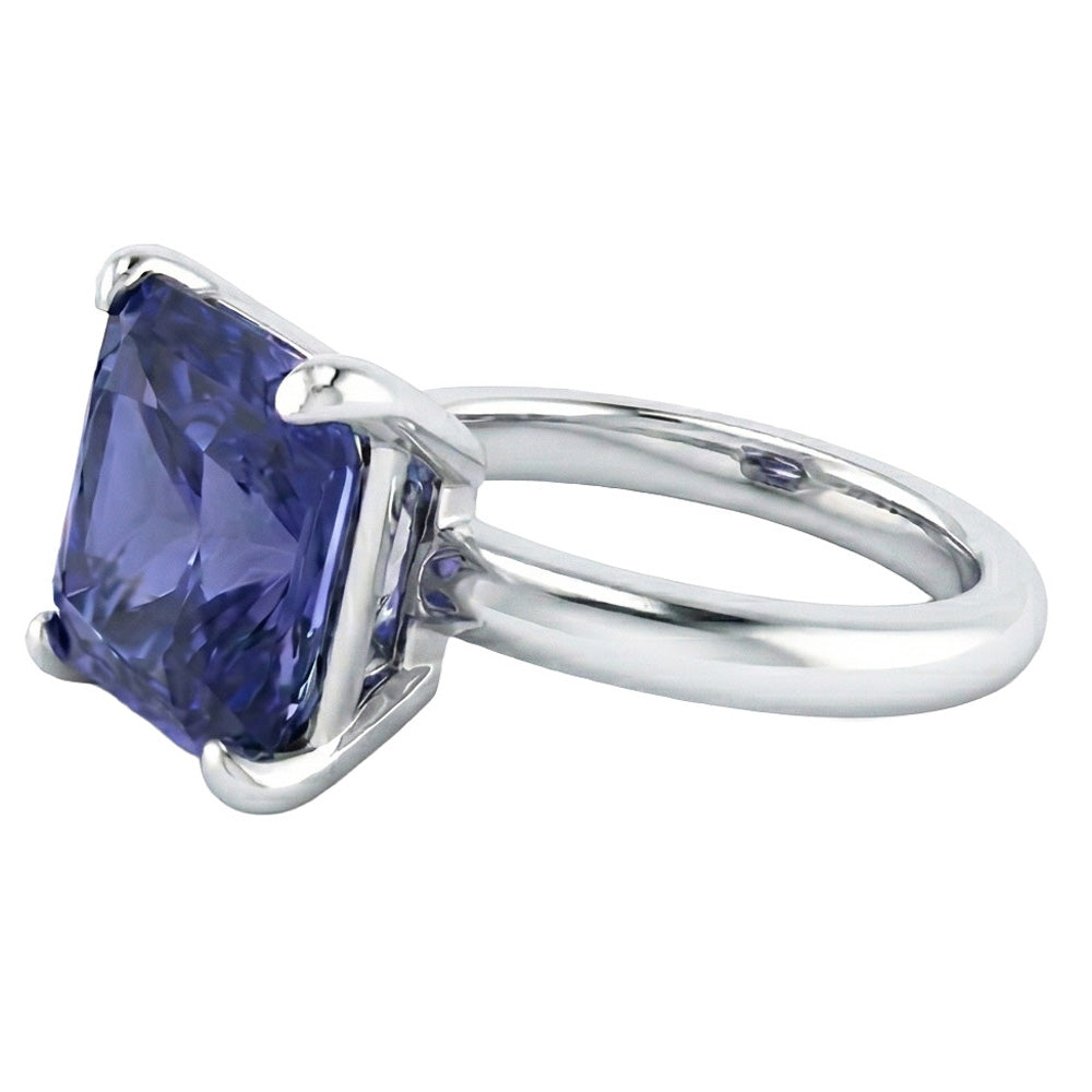 Anello solitario da donna Radiant Srilankan Sapphire Gemstone 2.50 carati