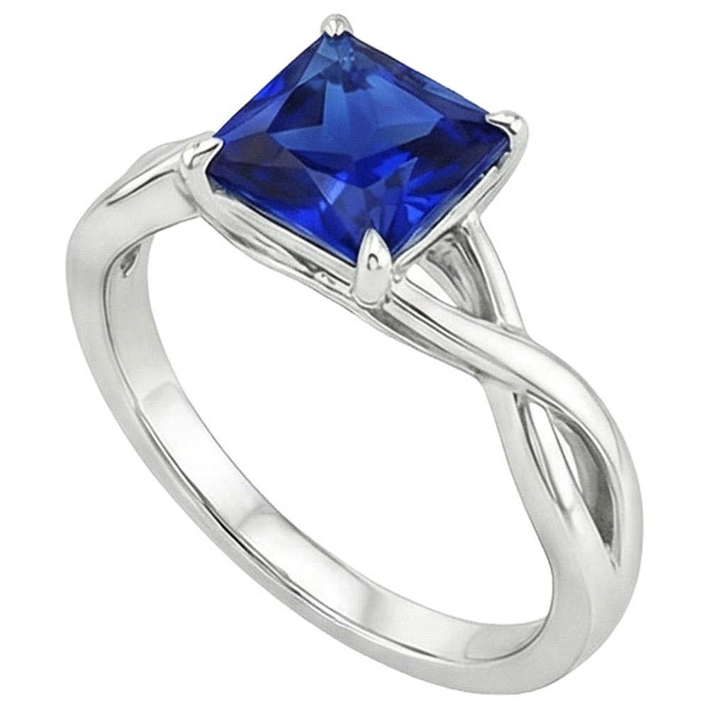 vero cushion diamante 2.25carati anello vista dall'alto