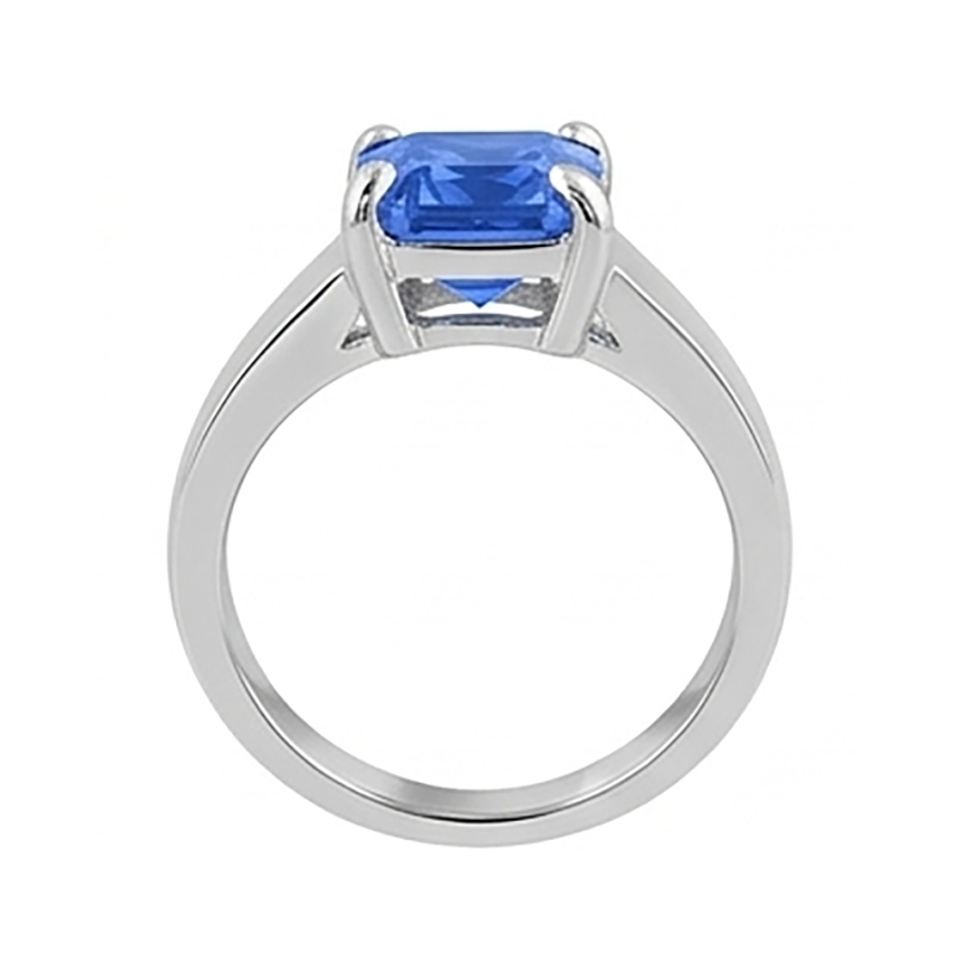 Anello solitario da uomo con pietre preziose, 2,50 carati di zaffiro dello Sri Lanka