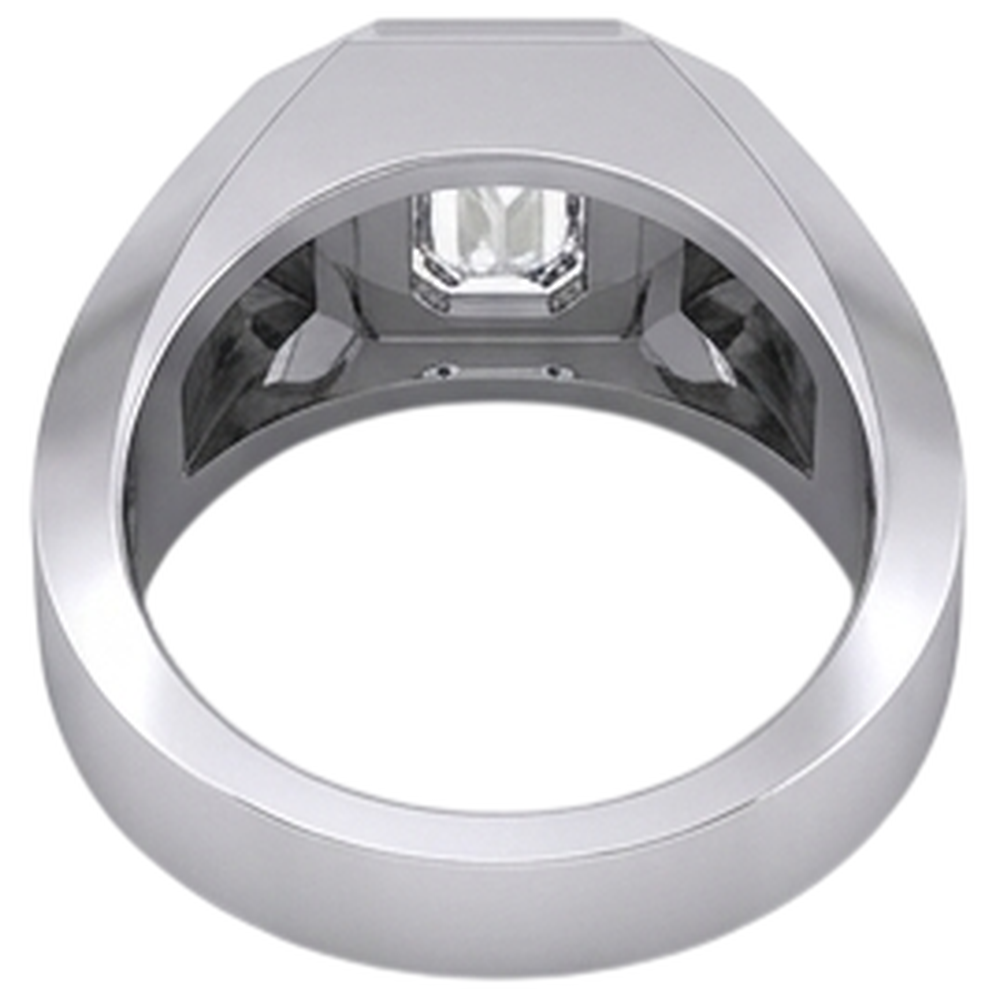 Anello solitario da uomo con smeraldo e diamante 1 carati in oro 14K