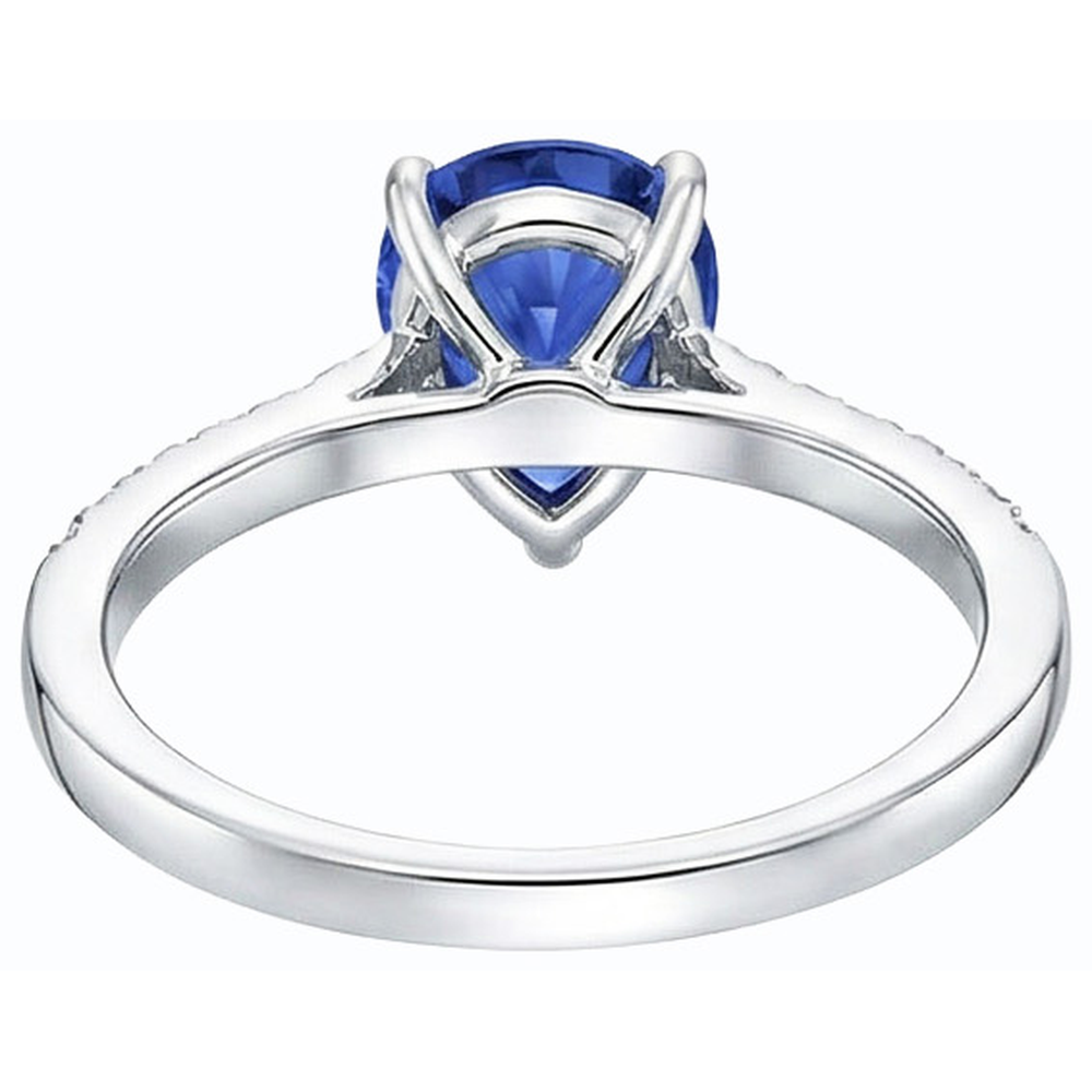 vero round diamante 4carati anello angolo laterale