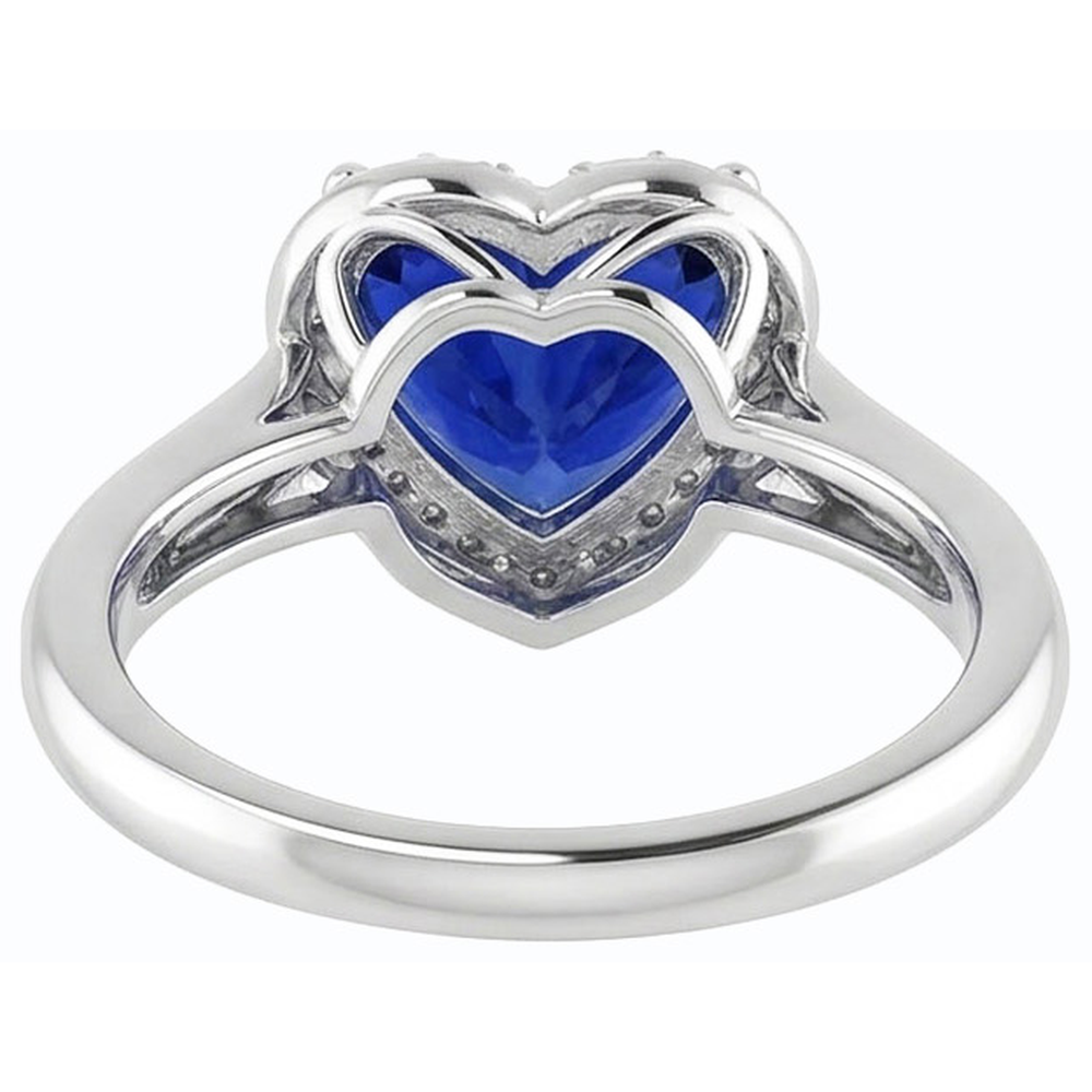 vero heart diamante 2.50carati anello vista di profilo