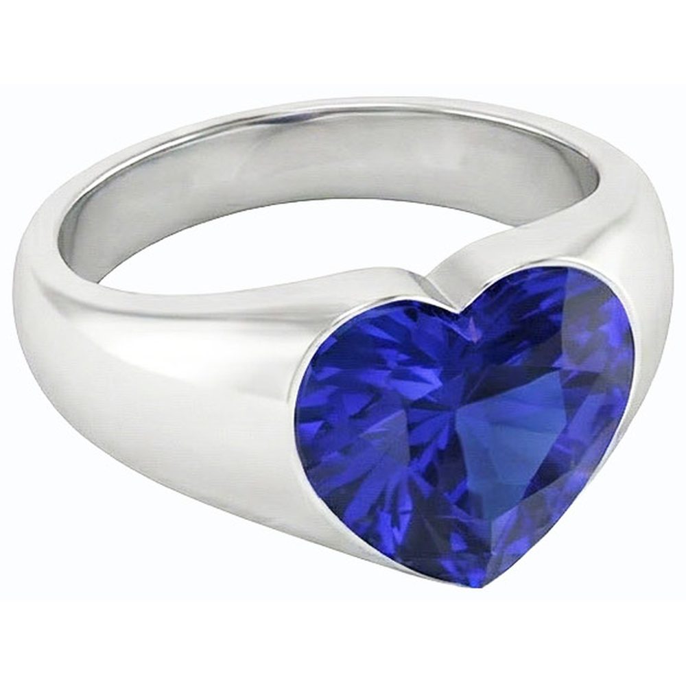 vero heart diamante 3carati anello vista frontale