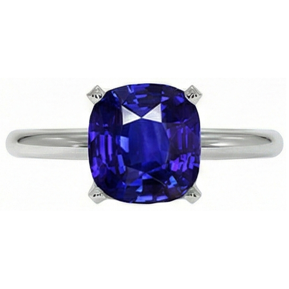 vero cushion diamante 2.25carati anello angolo laterale