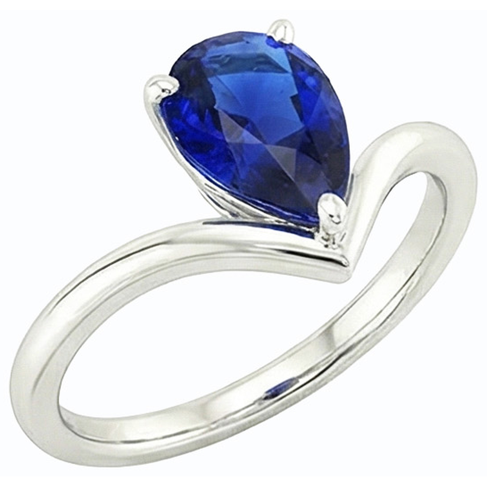 vero pear diamante 2.50carati anello angolo laterale