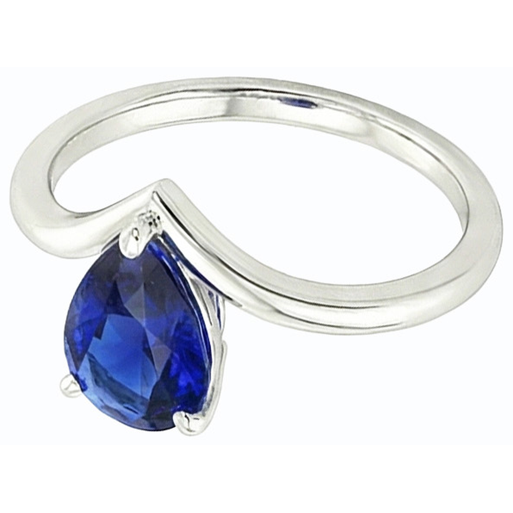 vero pear diamante 2.50carati anello vista dall'alto