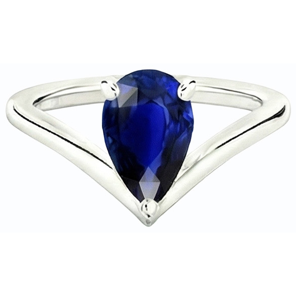 vero pear diamante 2.50carati anello su bianco