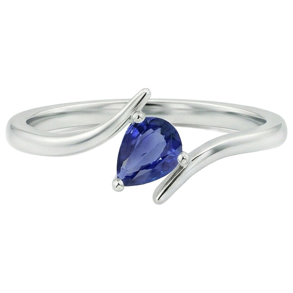 vero pear diamante 2carati anello angolo laterale