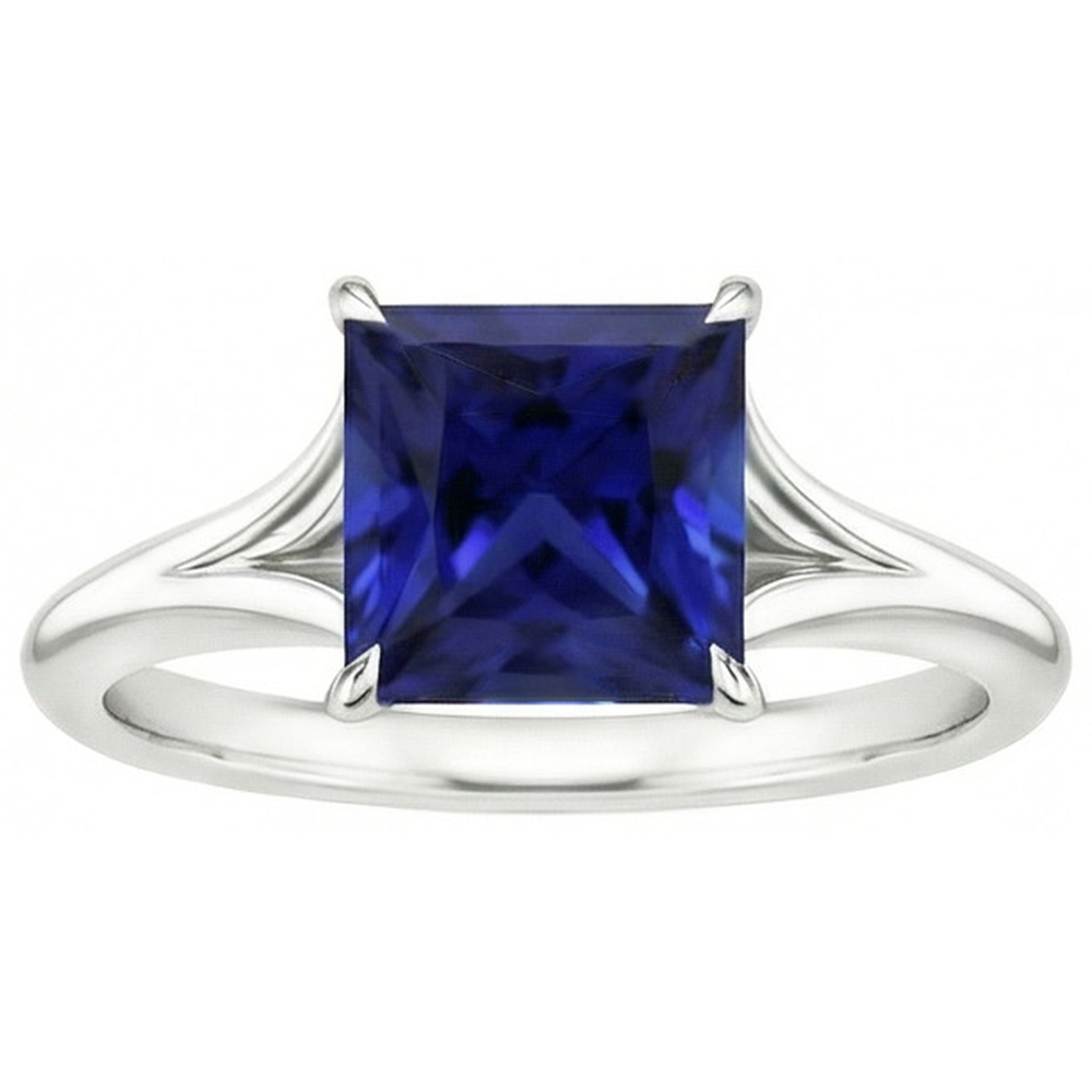 vero princess diamante 5carati anello vista di profilo