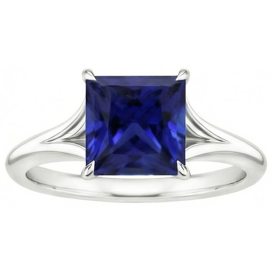 vero princess diamante 5carati anello vista di profilo