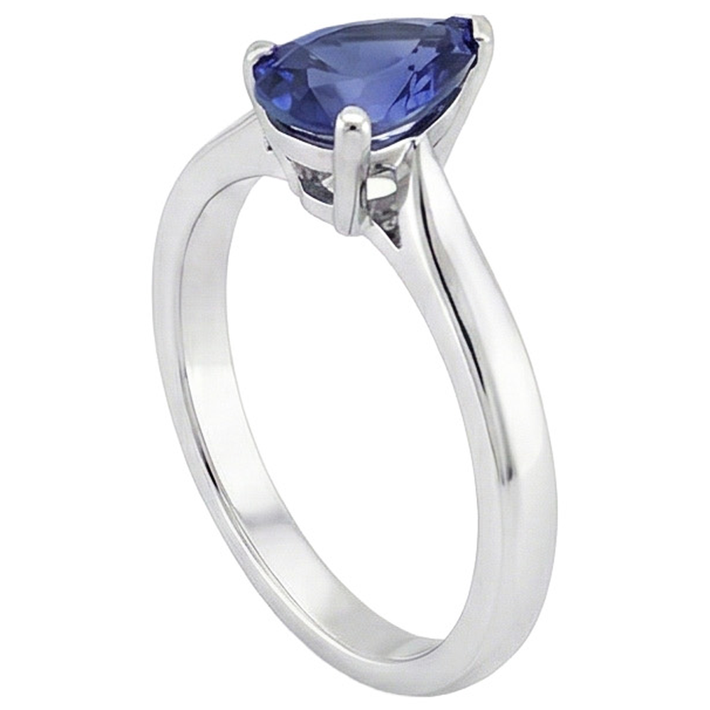 vero pear diamante 2.50carati anello vista dall'alto