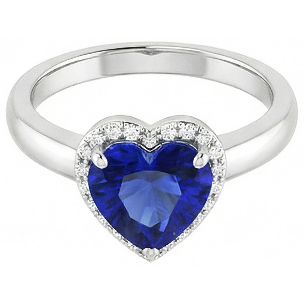 vero heart diamante 2.50carati anello vista dall'alto