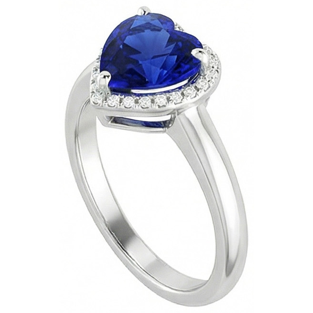 vero heart diamante 2.50carati anello vista di profilo