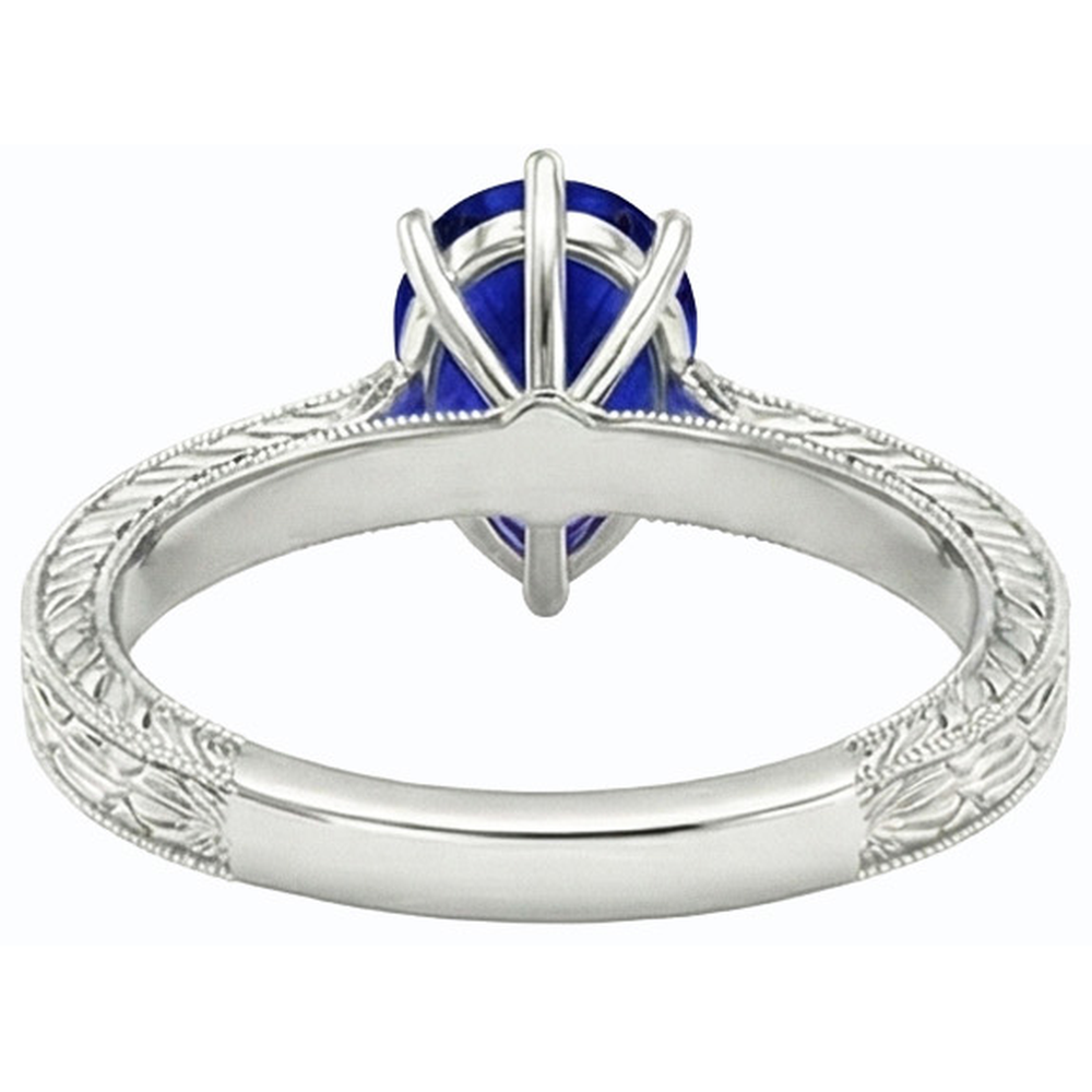 vero pear diamante 1.50carati anello vista dall'alto