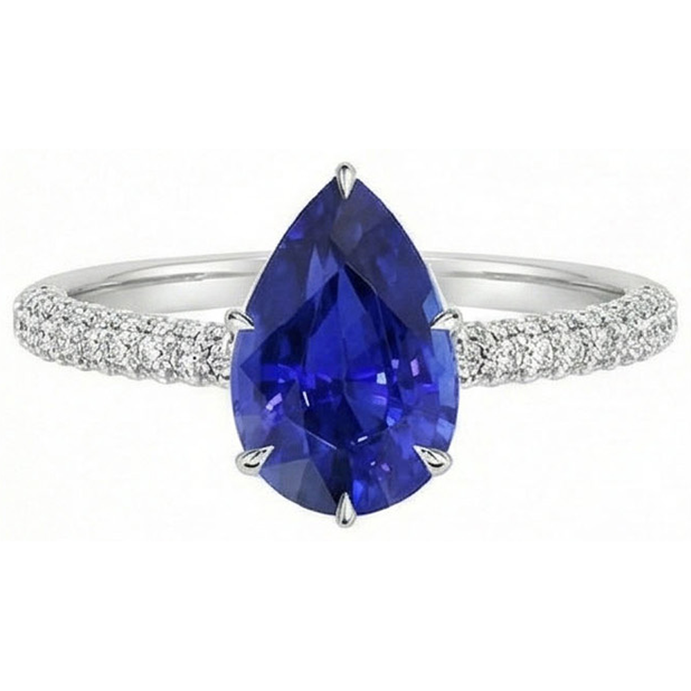 vero round diamante 4.50carati anello vista dall'alto