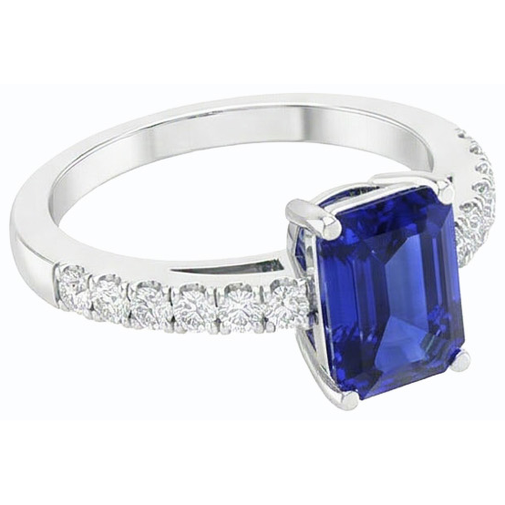 vero round diamante 3carati anello vista di profilo
