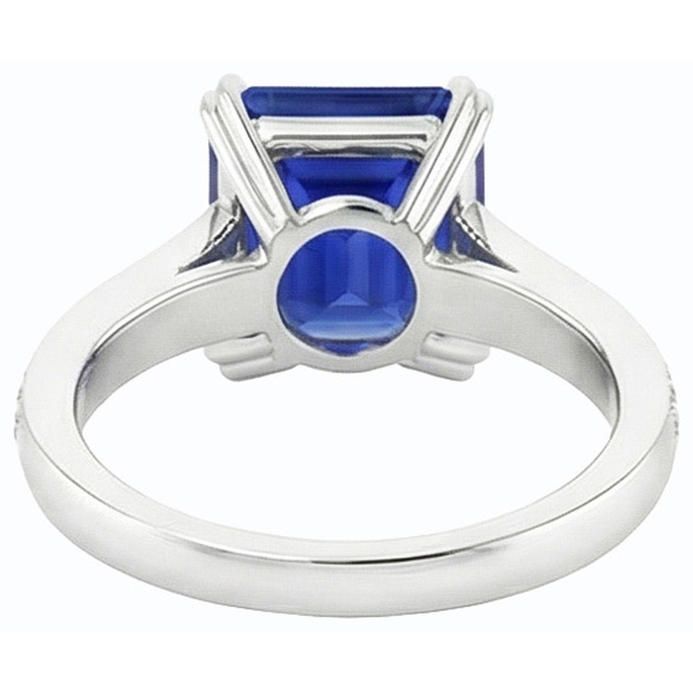 vero round diamante 3carati anello su bianco